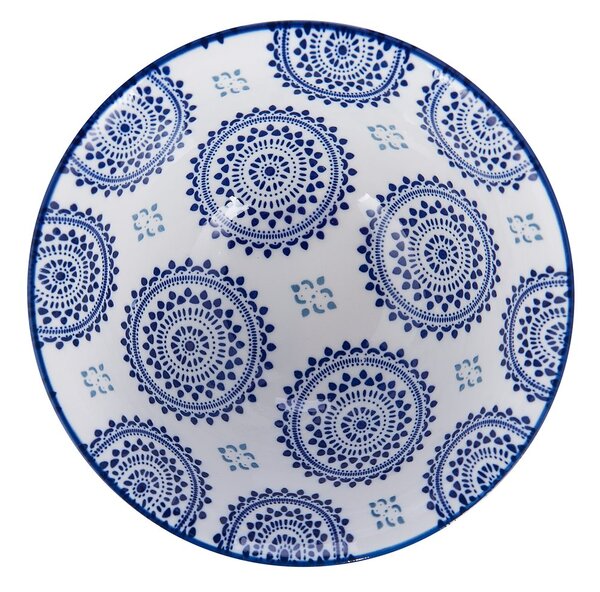ORNAMENTS tálka 520 ml, zöld-kék