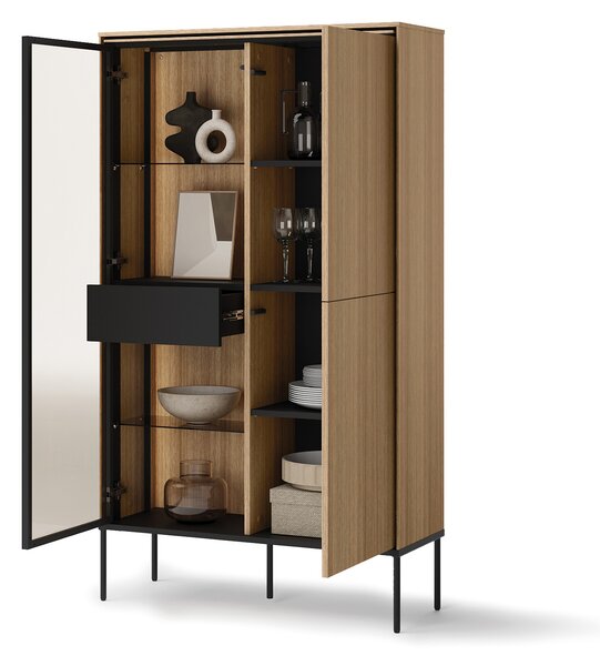 VISSO 2D1W vitrines szekrény LED világítással