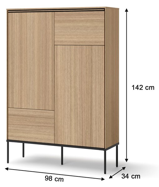 VISSO 2D magas komód