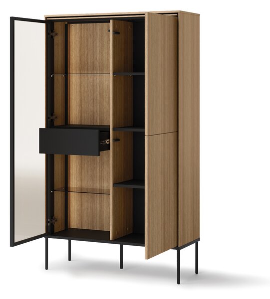 VISSO 2D1W vitrines szekrény LED világítással