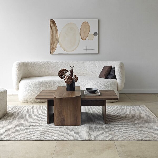 Hanah Home Dohányzóasztal szett Bronze Walnut Paris - Bronz, dió