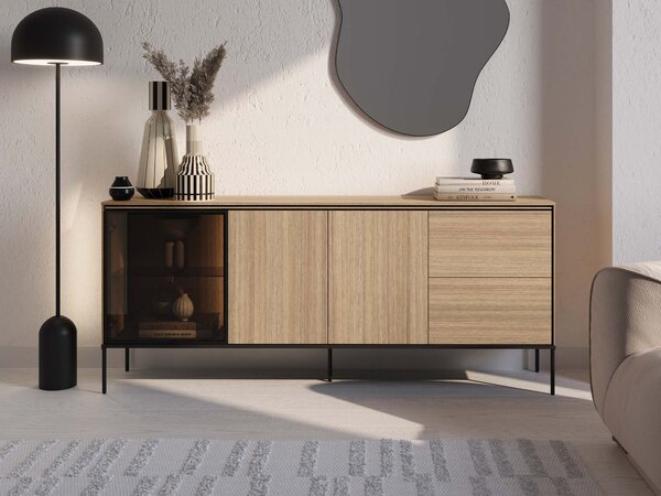 VISSO 2D1W2S széles komód LED világítással