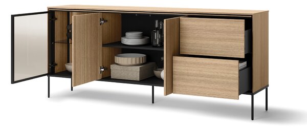 VISSO 2D1W2S széles komód LED világítással