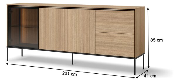 VISSO 2D1W2S széles komód LED világítással