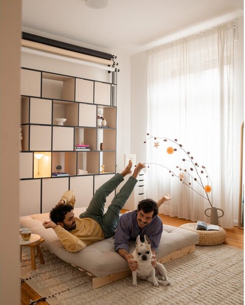 Zöld kinyitható kanapé 140 cm Roots – Karup Design