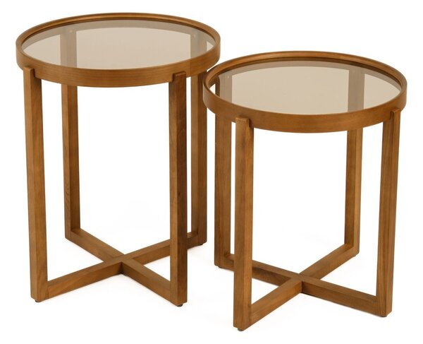 Hanah Home Nesting asztal (2 darab) Walnut Nil 2 - diófa szín:Walnut