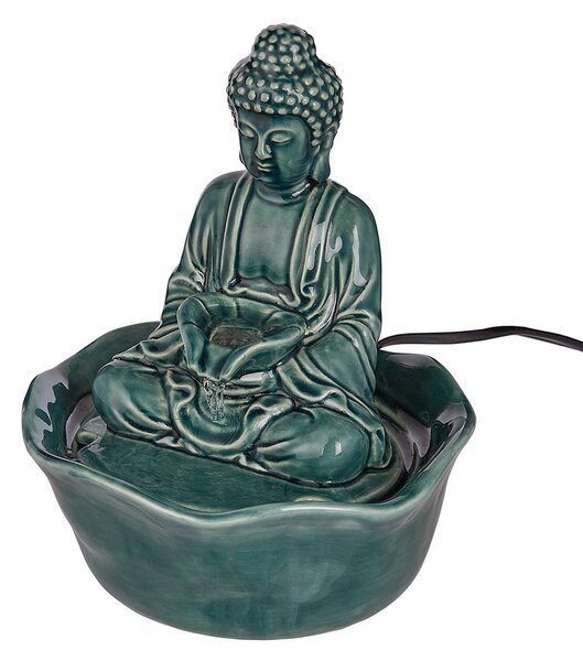 BALANCE kerámia asztali szökőkút Buddha, zöld