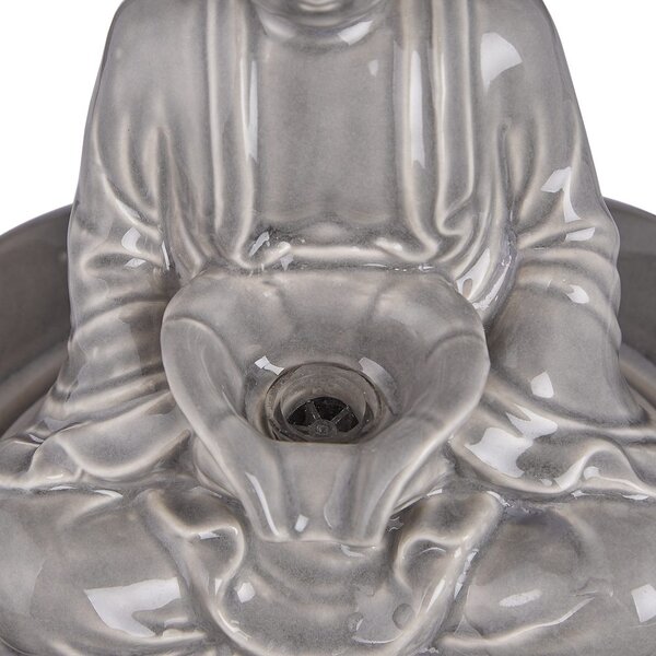 BALANCE kerámia asztali szökőkút Buddha, szürke