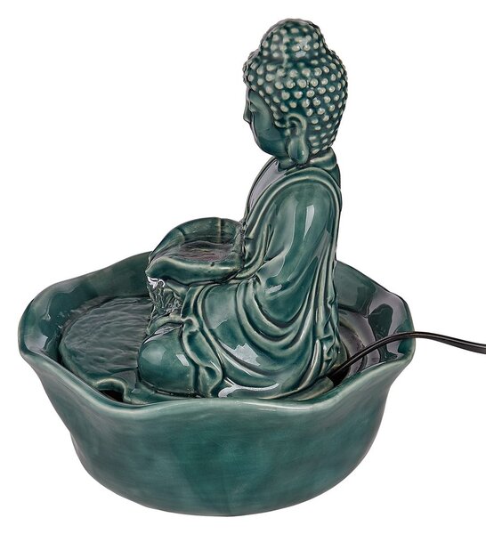 BALANCE kerámia asztali szökőkút Buddha, zöld