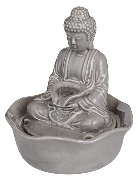 BALANCE kerámia asztali szökőkút Buddha, szürke