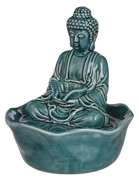 BALANCE kerámia asztali szökőkút Buddha, zöld