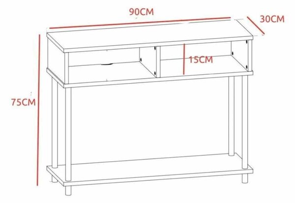 Hanah Home Sideboard Sapphire Oak Peka-0019 - Sapphire Oak