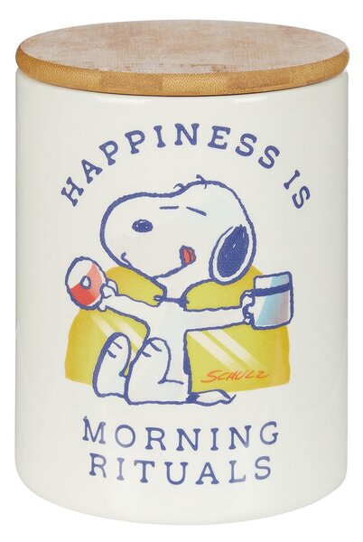 PEANUTS tároló doboz 16 cm, 'Happiness is morning rituals'