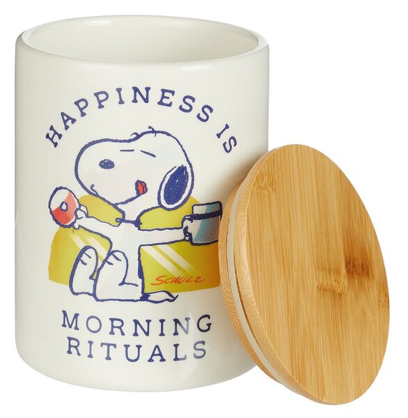 PEANUTS tároló doboz 14 cm, 'Happiness is morning rituals'