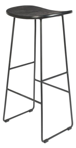 Fekete teakfa bárszék (ülésmagasság 76 cm) Tangle – White Label