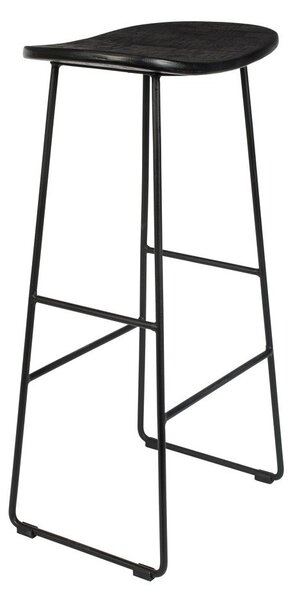 Fekete teakfa bárszék (ülésmagasság 76 cm) Tangle – White Label