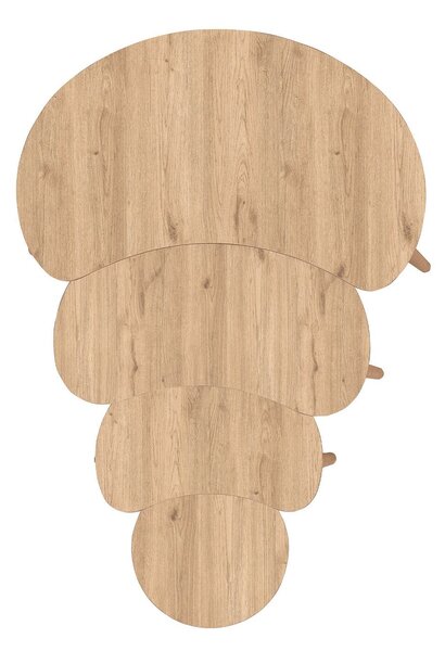 Hanah Home egymásba rakható asztal (4 darabos) Oak Moon - Tölgy