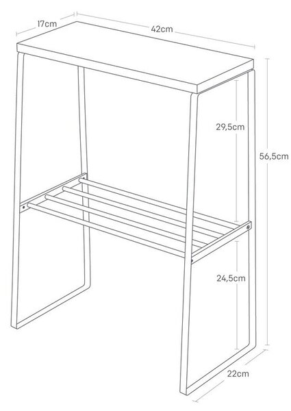 Tárolóasztal 22x42 cm Tosca – YAMAZAKI