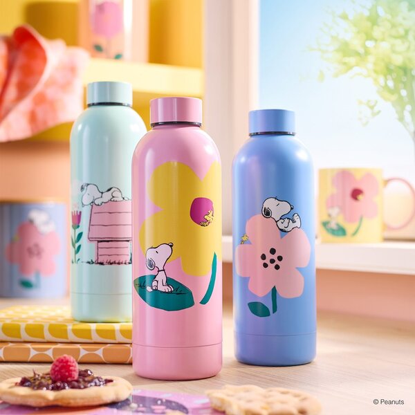 PEANUTS kulacs 500ml, rózsaszín