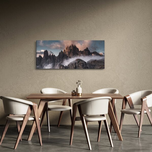 Kép - A ködben rejtett olasz dolomitok (120x50 cm)