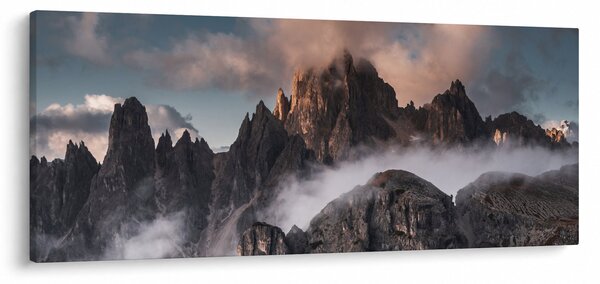 Kép - A ködben rejtett olasz dolomitok (120x50 cm)