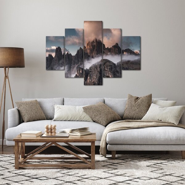 Kép - A ködben rejtett olasz dolomitok (150x105 cm)