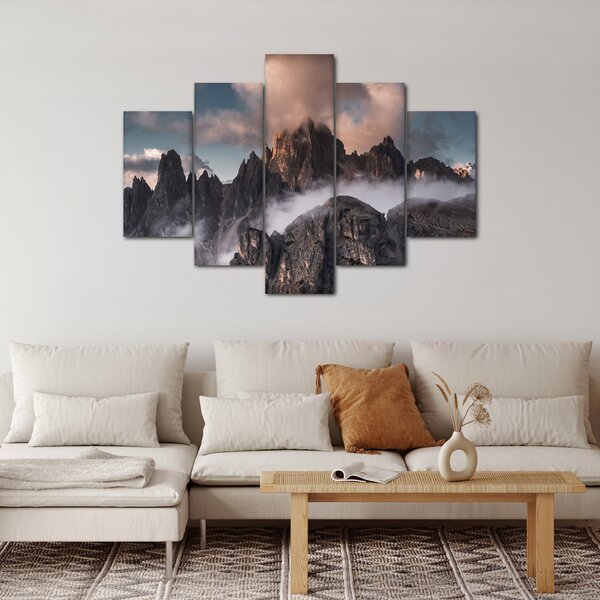 Kép - A ködben rejtett olasz dolomitok (150x105 cm)