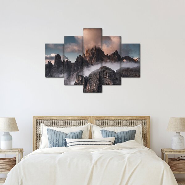 Kép - A ködben rejtett olasz dolomitok (150x105 cm)