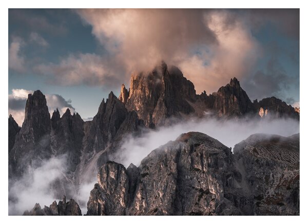 Kép - A ködben rejtett olasz dolomitok (70x50 cm)
