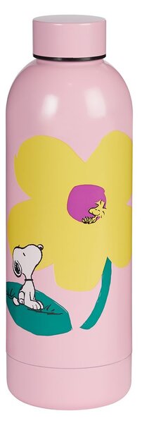 PEANUTS kulacs 500ml, rózsaszín