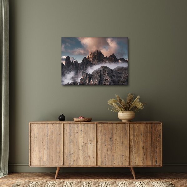 Kép - A ködben rejtett olasz dolomitok (70x50 cm)
