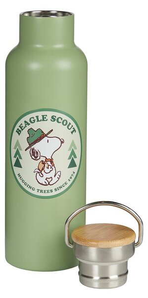 PEANUTS kulacs 650ml, zöld