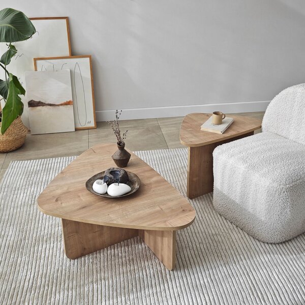 Hanah Home Dohányzóasztal szett Sapphire Oak Ballare szett - Sapphire Oak