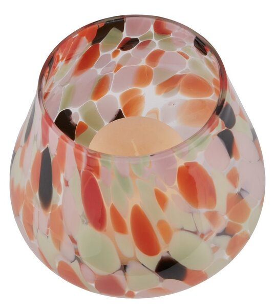 CONFETTI üveg mécsestartó, 18cm