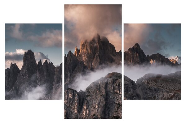 Kép - A ködben rejtett olasz dolomitok (90x60 cm)
