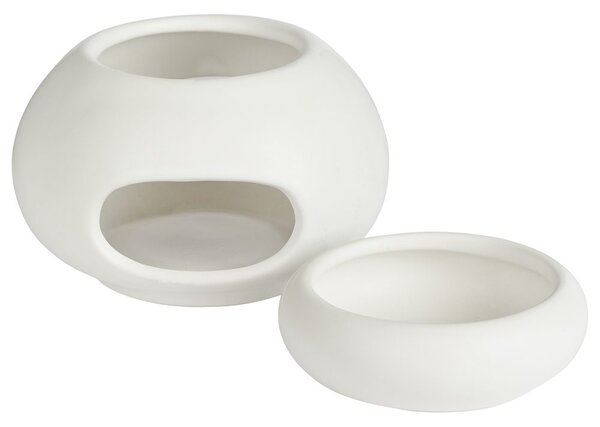 AMBIANCE porcelán aromalámpa, fehér