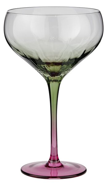 DIVINE koktél pohár 380ml, zöld/pink