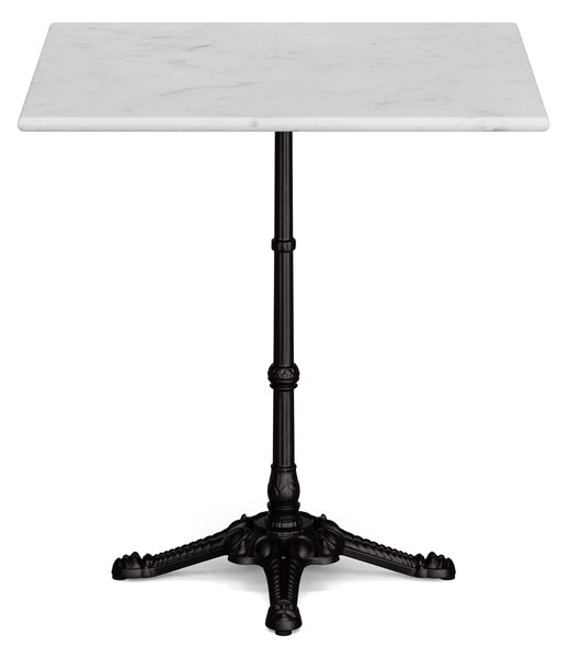 Blumfeldt Patras, bisztró asztal, márvány asztallap, 60 x 60 cm, öntöttvas lábazat