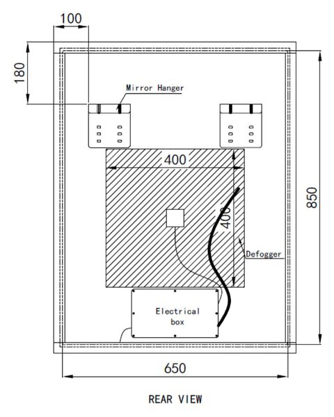 Álló fürdőszobai LED tükör 70x90cm | Páramentesítő funkció - Óra - Fényerő és színhőmérséklet szabályozás | Welland Luxury-Line G773