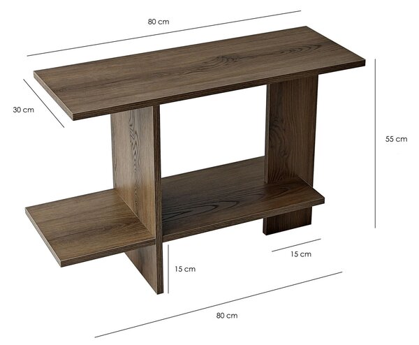 Hanah Home Side Table Walnut Essenziale - Walnut