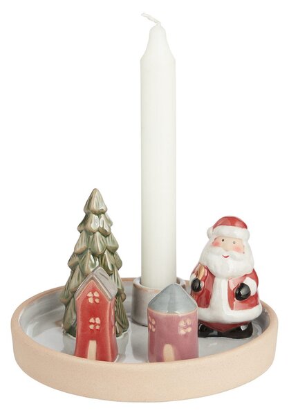 WINTER VILLAGE kerámia gyertyatartó 15cm