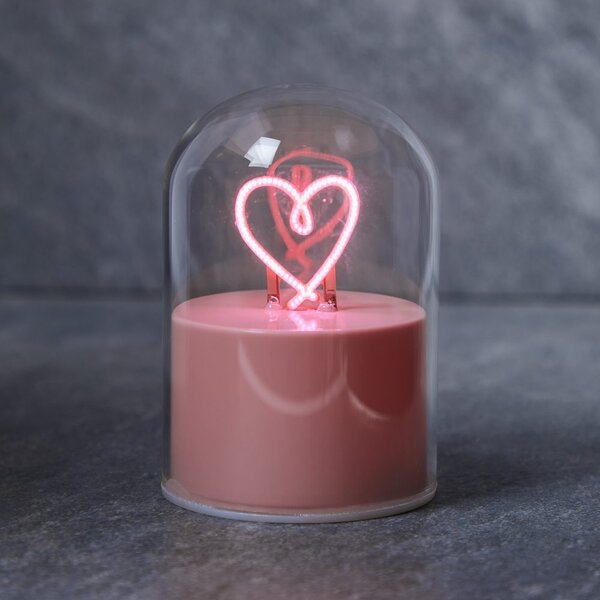 GLOW BALL neon lámpa 10cm, szív