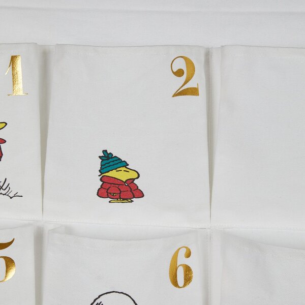 SANTA IS COMING adventi naptár 123 x 71 cm, Snoopy