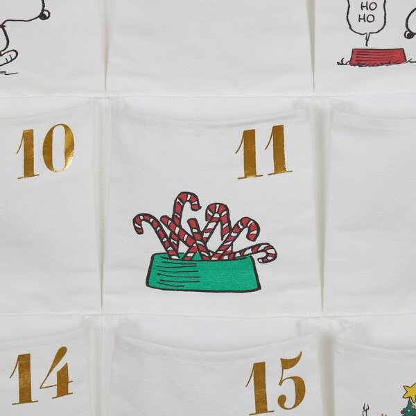 SANTA IS COMING adventi naptár 123 x 71 cm, Snoopy