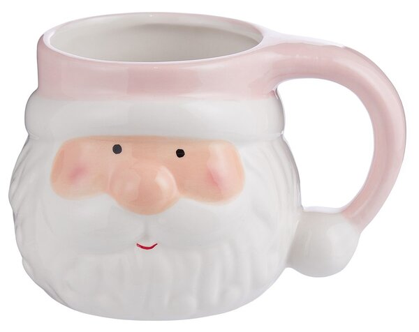 SANTA kerámia bögre, Mikulás 400ml , rózsaszín
