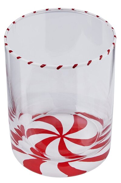 SWIRL üvegpohár piros/fehér 270ml