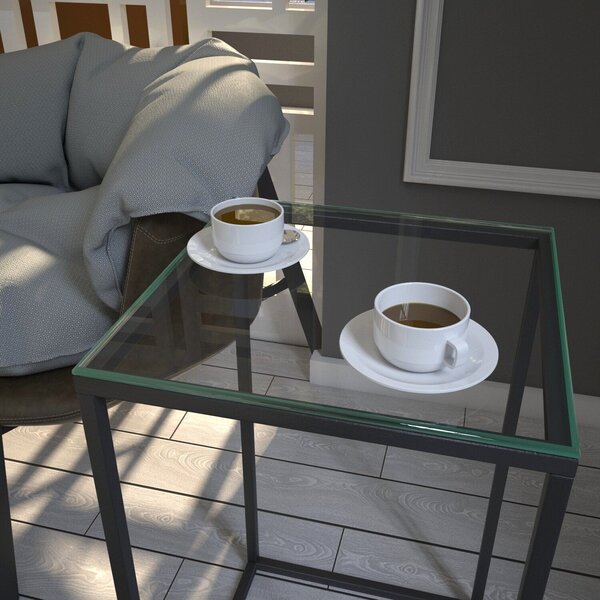 Hanah Home Side Table Anthracite Pure - Glass