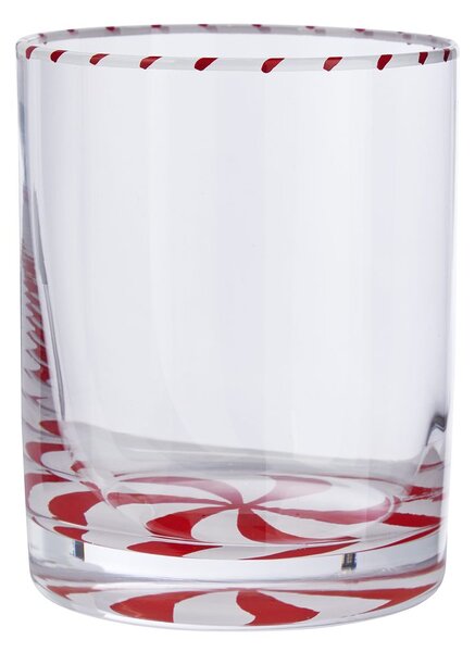 SWIRL üvegpohár piros/fehér 270ml