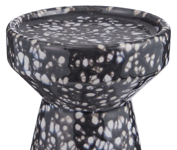 SPECKLE kerámia gyertyatartó 20cm fekete