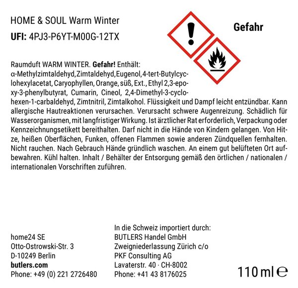 HOME & SOUL szobaillatosító, Warm Winter 110 ml